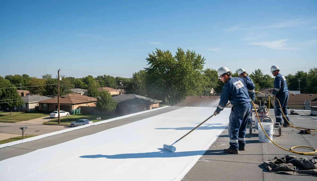 Commercial roof coating in Leona, TX near me